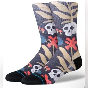 STANCE Tropiskull Skull Crew Socks 1 Pair Poly Men’s US 14-17 Size XL New NWT